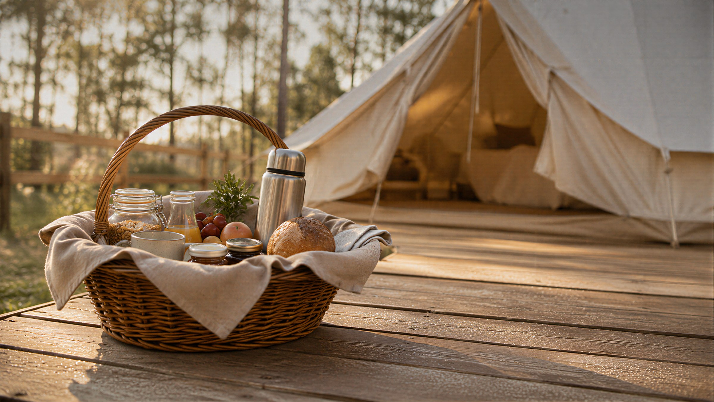 Desayuno de los Sueños servido en la carpa